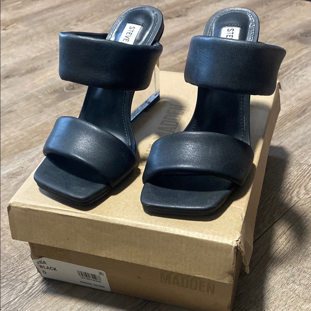 Steve Madden ISA Clear Wedge sandal